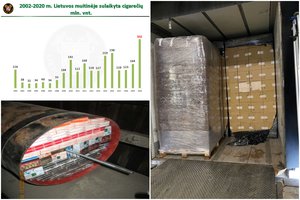 Praėjusiais metais sulaikytas didžiausias cigarečių kontrabandos kiekis muitinės istorijoje