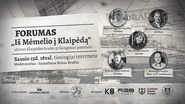 Klaipėdos krašto prisijungimo paminėjimo diskusija – „Iš Mėmelio į Klaipėdą“