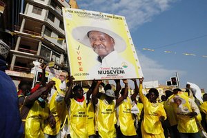 Ugandos prezidentas Y. Museveni perrinktas šeštai kadencijai