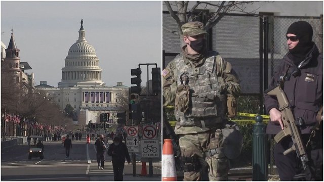 JAV ruošiasi masinėms protesto akcijoms: prie Kapitolijaus sulaikytas ginkluotas vyras