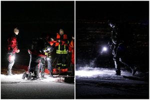 Ugniagesiai papasakojo, kaip po Kauno marių ledu ieškojo nuskendusio „Subaru“