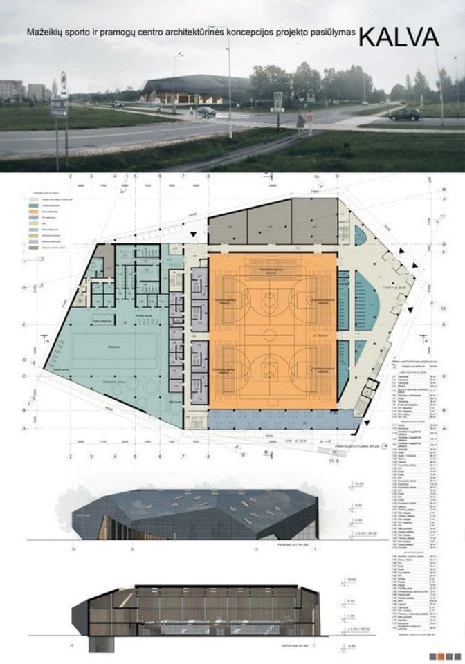 Dar 2014 m. nuspręsta, kad Mažeikių areną statys pagal bendrovės „Aexn“ pasiūlytą architektūrinę koncepciją „Kalva“, bet idėja liko tik popieriuje.<br>Koncepcijos autorių vizualizacija