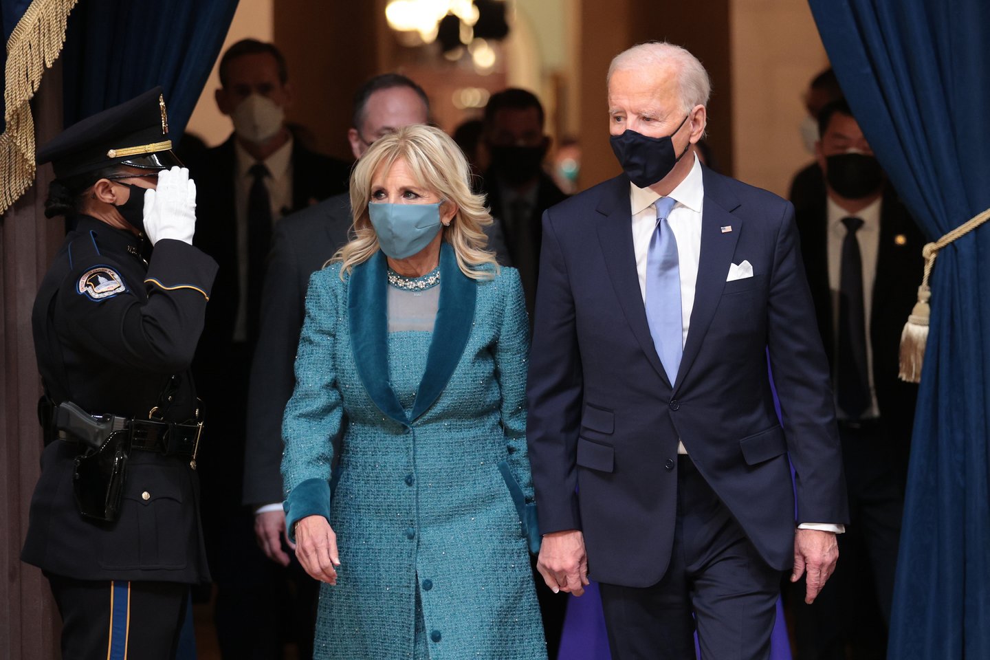  Prezidentas Joe Bidenas su žmona Jill.<br> Scanpix nuotr.
