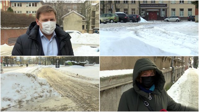 Dėl gausaus sniego ir nevalytų gatvių – klaipėdiečių pyktis: sako negalintys išbristi iš kiemų