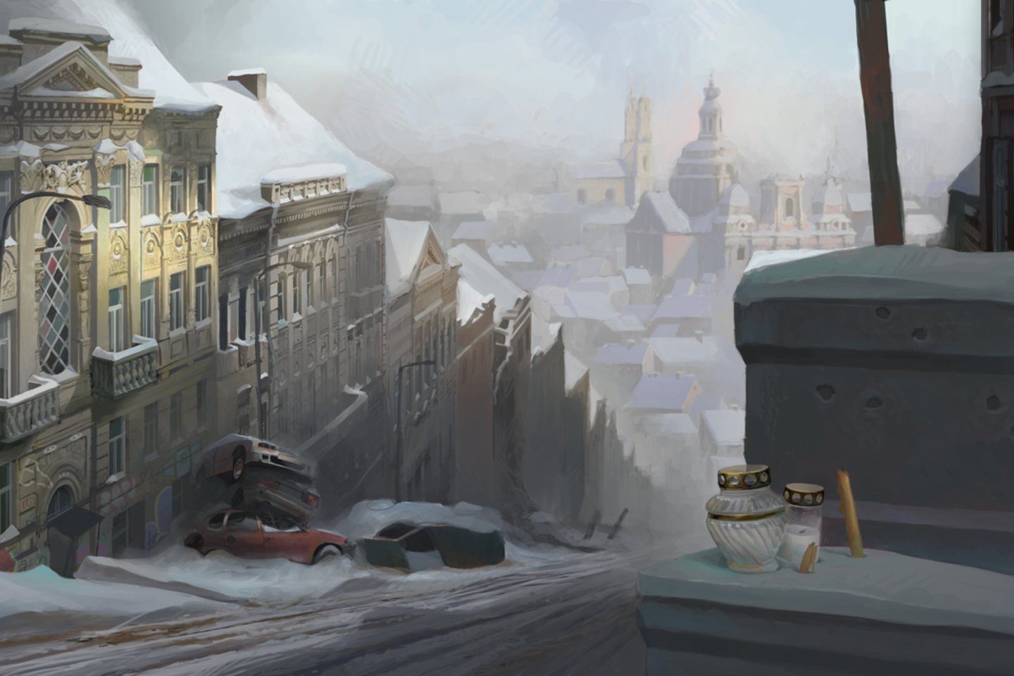 R.Neveckos animacinis filmas „Sniego pastogė“, susižėręs pluoštą tarptautinių apdovanojimų.<br>Kadras iš filmo