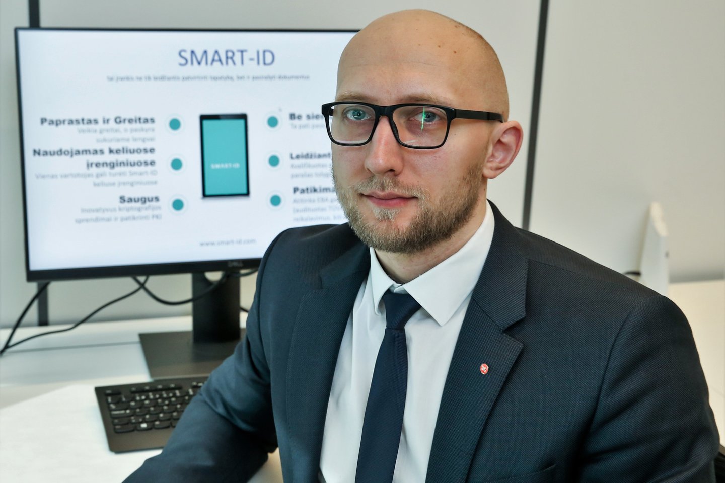 „SK ID Solutions“ verslo vadovas Lietuvoje Viktoras Kamarevcevas.<br> „SK ID Solutions“ nuotr.