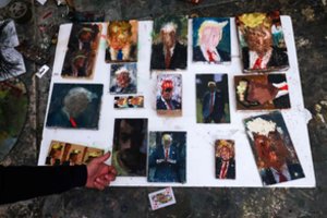 Izraelio menininkas sukūrė 120 „D. Trumpo atspalvių“