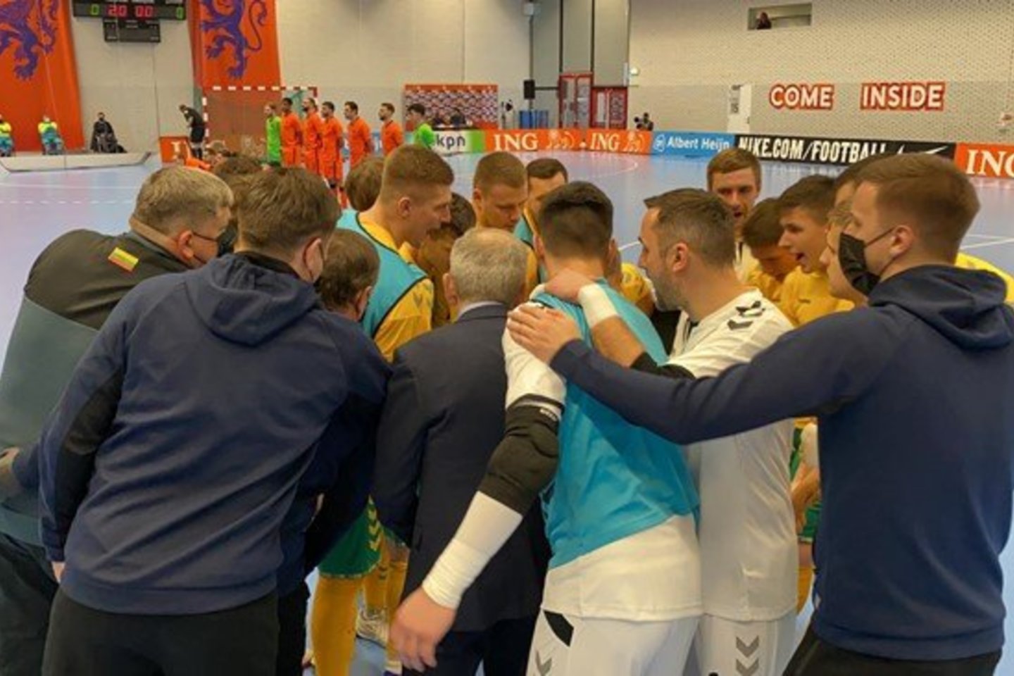 Lietuvos rinktinė svečiuose 0:4 nusileido Nyderlandų salės futbolininkams<br>LFF nuotr.