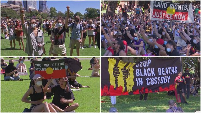 Tūkstančiai australų susirinko demonstracijai prieš netinkamą elgesį su čiabuviais