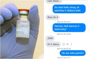 Vakcinas nuo COVID-19 siūlantys sukčiai įvardijo dozės kainą, policija ėmėsi veiksmų