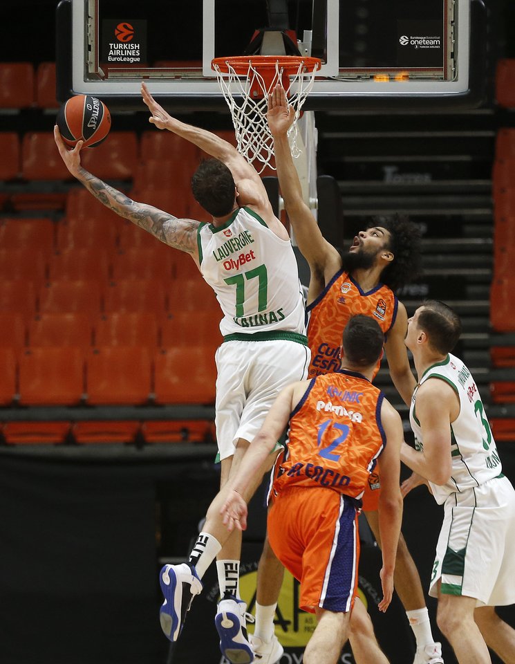 M.Grigonis tapo rungtynių didvyriu.<br>Valencia Basket/Miguel Angel Polo nuotr.