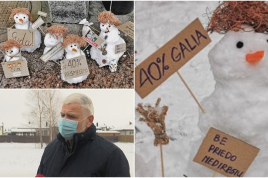 Dėl didesnių mokesčių ir priedų valdininkams gargždiškiai surengė besmegenių protestą