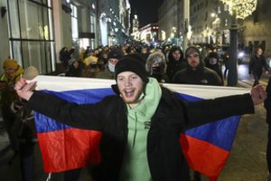 Kremlius teisina brutalius policijos veiksmus prieš A. Navalno šalininkus