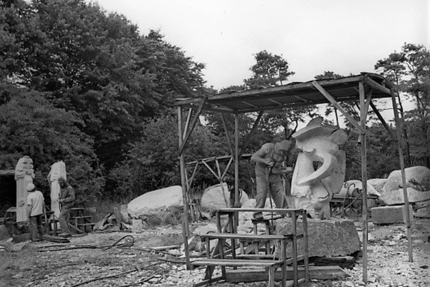  Smiltynė. Granito skulptūrų simpoziumas.1982 m.<br>B.Aleknavičiaus nuotr.