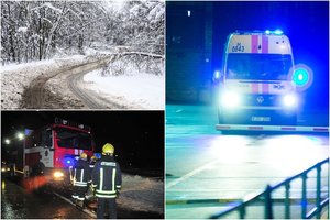 Pusnyse įklimpusius medikus gelbsti ugniagesiai: keliai į vienkiemius – neįveikiami