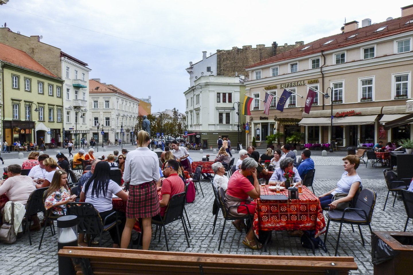 Turistų antplūdis Vilniuje, 2019-ųjų vasara.<br> V.Ščiavinsko nuotr. 
