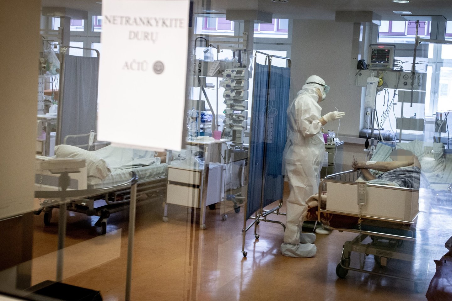 VUL Santaros klinikos, koronavirusas.<br>V.Balkūno asociatyvinė nuotr.