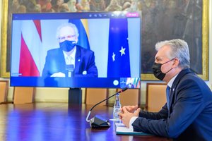 G. Nausėda su Latvijos prezidentu aptarė vakcinavimo, Baltarusijos klausimus