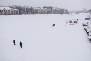 Neįprasti vaizdai – Nerį sukaustė ledas ir apklojo sniegas