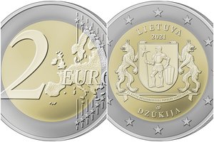 Ant dviejų eurų monetos – dar vienas Lietuvos etnografinis regionas
