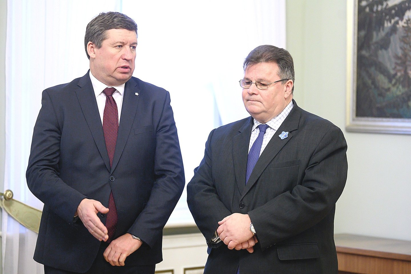 Prezidento sprendimas, kad buvę ministrai R.Karoblis (kairėje) ir L.Linkevičius turi „politiškai atšalti“, sukėlė nemažą triukšmą.<br>V.Skaraičio nuotr.