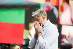 Žibalo į ugnį nepilti prašęs D. Maskoliūnas gynė rinktinę nuo kritikos: „Neprašau klykti iš džiaugsmo, bet...“