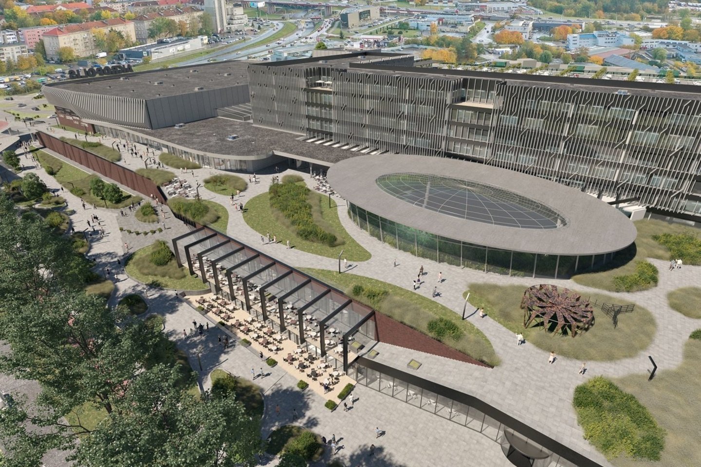Antro Vilniuje ir penkto Lietuvoje prekybos ir pramogų centro „Akropolis“ statybos šalia Vingio parko, buvusioje „Velgos“ gamyklos teritorijoje, buvo planuojama pradėti dar 2020 metais, tačiau dėl koronaviruso atidėtas.<br>Vizual.