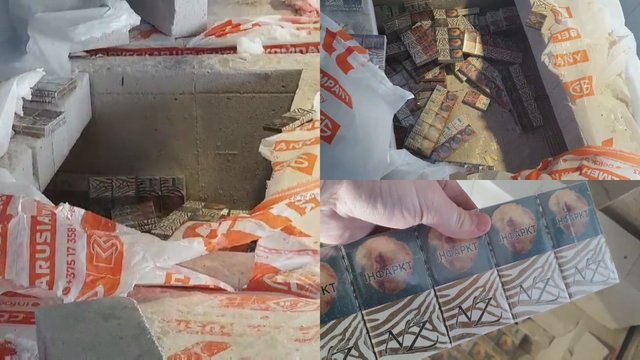 Raigarde sulaikytas kontrabandininkas: cigaretes slėpė betono blokuose