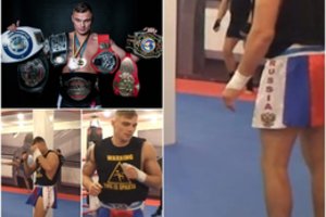 Paviešintos S. Maslobojevo nuotraukos dėvint aprangą su Rusijos atributika, kovotojas atkirto: „Bandoma keršyti“