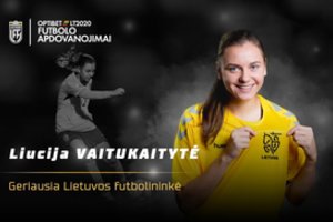Liucija Vaitukaitytė pirmą kartą išrinkta geriausia Lietuvos metų futbolininke