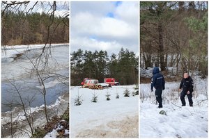 Neries ledas Vilniuje neatlaikė šunį gelbėjusios poros – moteris išlipo, vyrą nunešė srovė