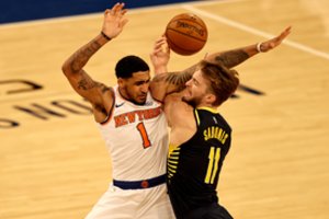 Niujorke D. Sabonis stengėsi iš paskutiniųjų, tačiau „Pacers“ trečiąkart iš eilės nuskendo