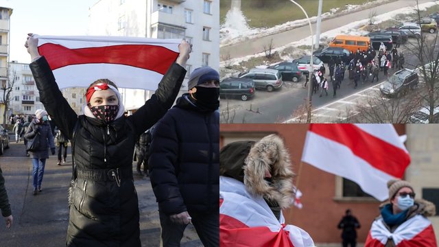 Baltarusijoje tęsiasi protestai prieš A. Lukašenkos režimą: tai – paskutinė tokia akcija šią žiemą