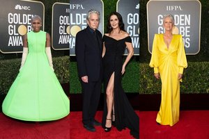 Ant „Auksinių gaublių“ raudono kilimo – tik ryškiausios žvaigždės: akį traukė Catherine Zeta-Jones