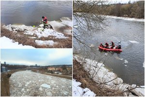 Ugniagesiai nenuleidžia rankų: Neries upėje ieškomas pradingęs V. Rimkaus kūnas