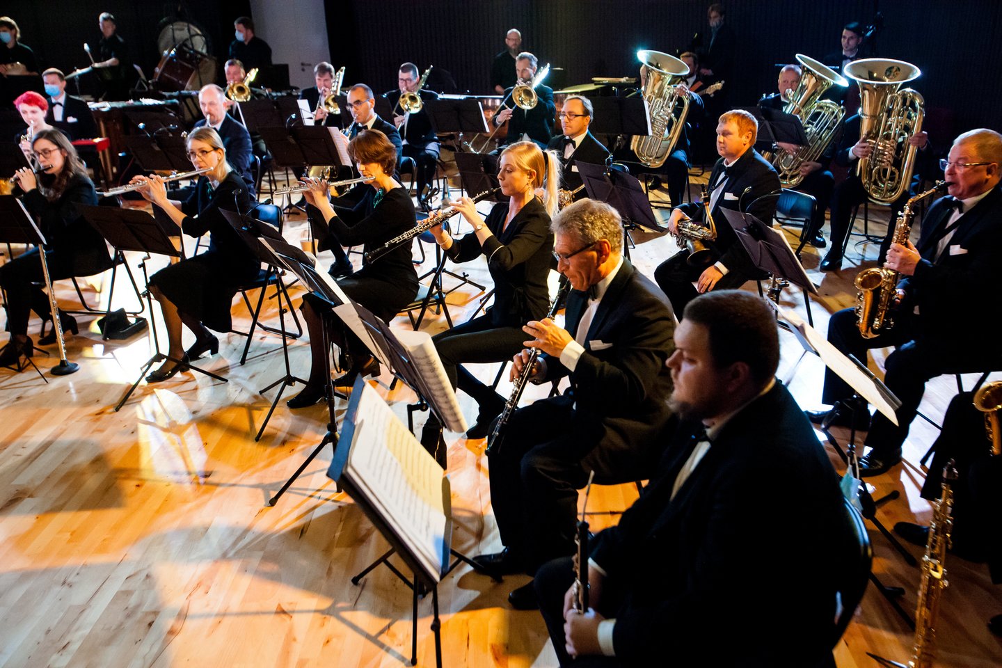  Valstybinis pučiamųjų instrumentų orkestras „Trimitas“ kelia sau vis ambicingesnius uždavinius.<br> D.Matvejevo nuotr.