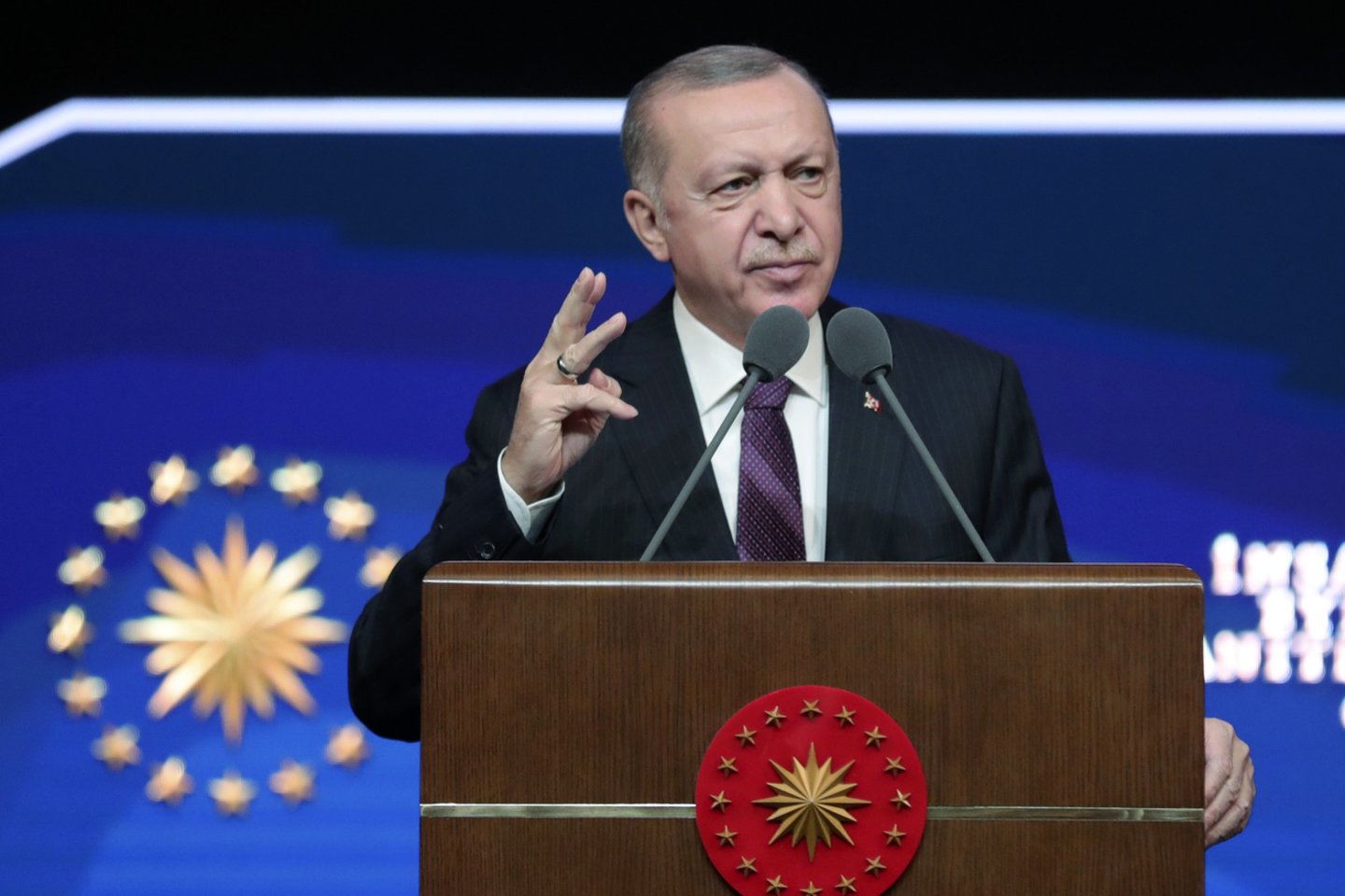 Turkijos prezidentas Recepas Tayyipas Erdoganas.<br>AP/Scanpix nuotr.