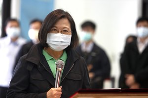 Taivano prezidentė apsilankė jūrų pajėgų bazėje, augant Kinijos grėsmei