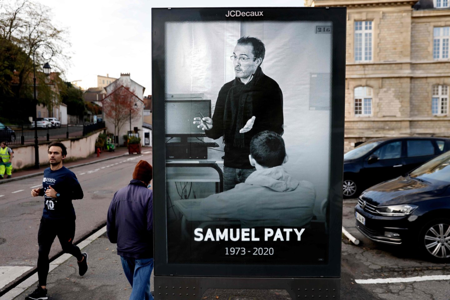 Mokytojas Samuelis Paty, kurį pernai spalį gatvėje nužudė vienas islamo ekstremistas.<br>AFP/Scanpix nuotr.