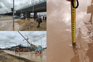 Sostinėje skendusi Pavilnionių g. sukėlė šurmulį: rangovai nemato nieko blogo