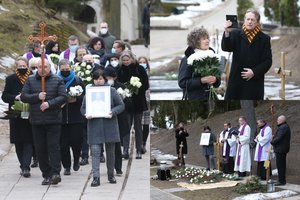 Sostinėje palaidotas Arvydas Paltinas: amžinojo poilsio atgulė šalia žmonos