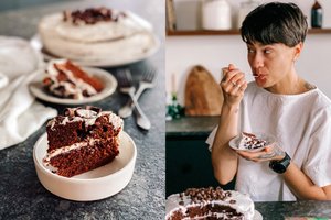 Misija įmanoma – sodrus, drėgnas ir gaivus šokoladinis tortas su varškės kremu