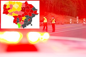 Lietuva nusidažė raudonai ir juodai: gerais COVID-19 rodikliais gali pasidžiaugti tik dvi savivaldybės