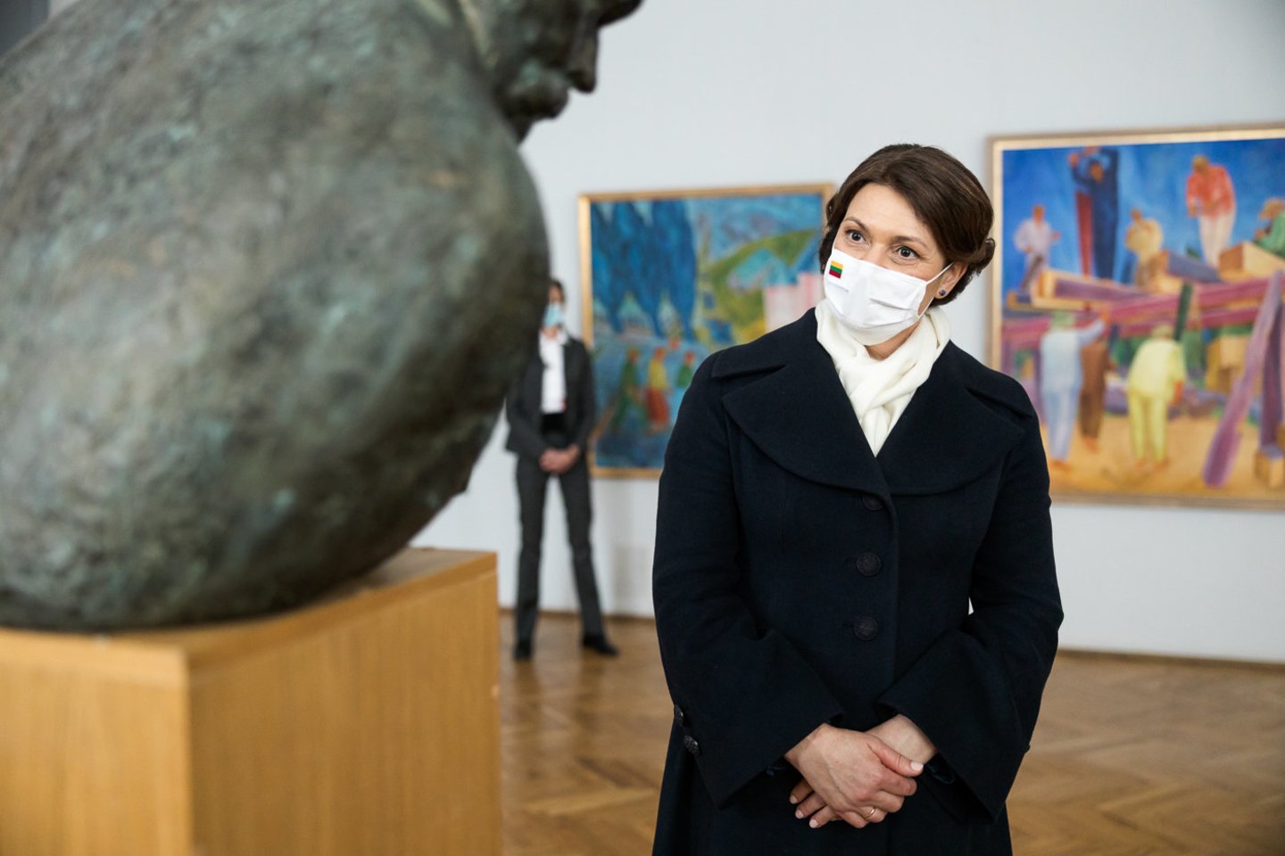  Diana Nausėdienė lankėsi Ukrainos nacionaliniame dailės muziejuje.<br>lrp.lt (A.Kulakovskyi) nuotr.