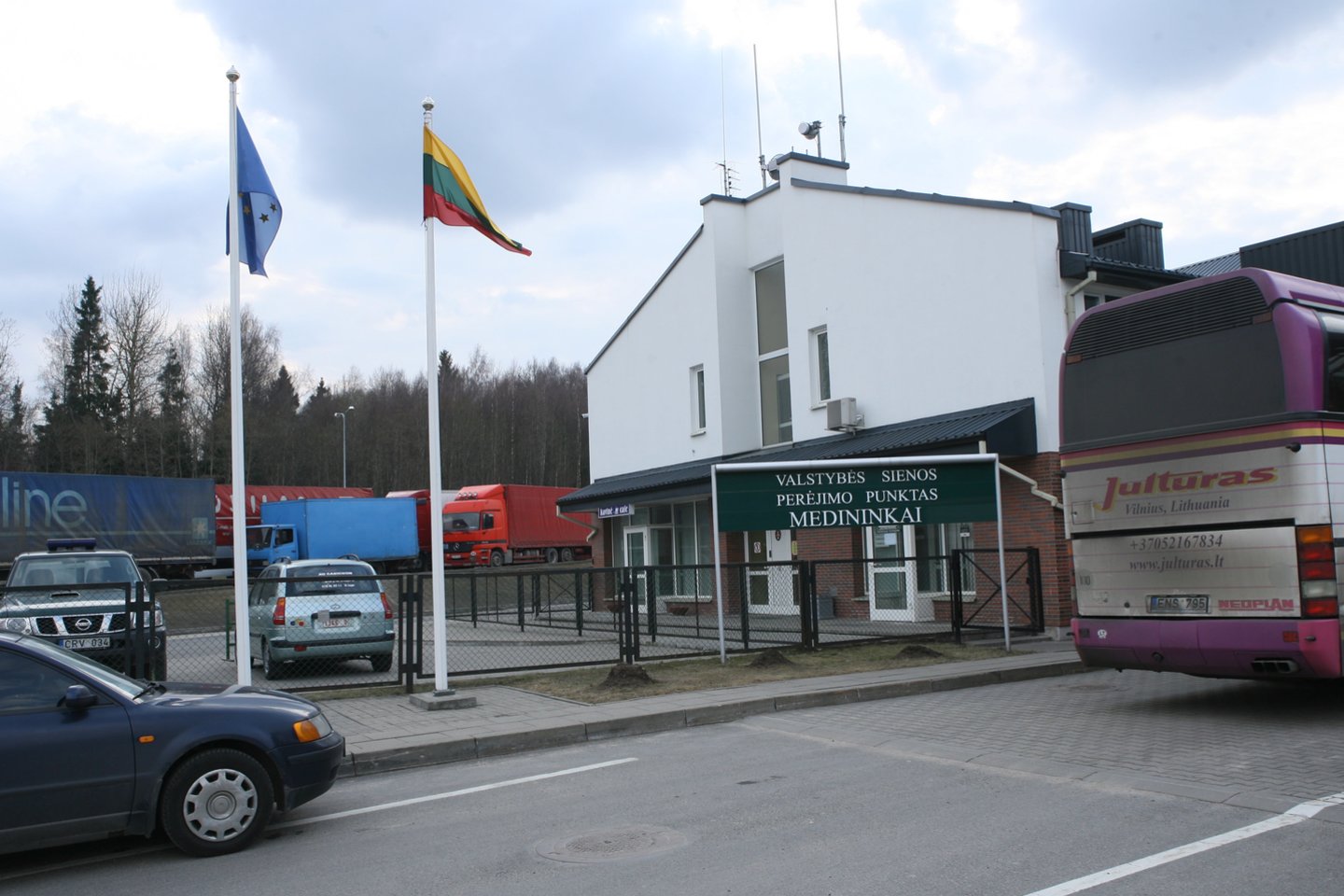 Šią savaitę pradedama Medininkų kontrolės punkto – didžiausio Lietuvos pasienyje su Baltarusija – rekonstrukcija.<br>T.Bauro nuotr.