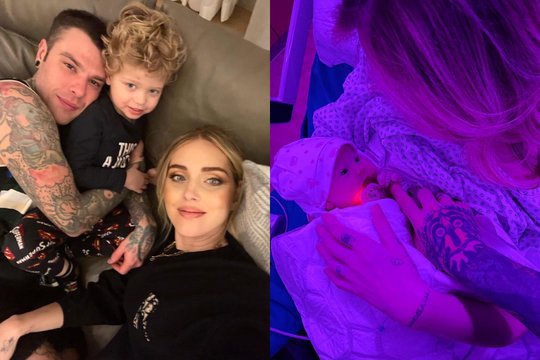 Chiara Ferragni ir Fedez sūpuoja antrąją atžalą: pasidalino pirmąja nuotrauka