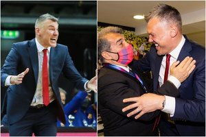 Po įspūdingos „Barcelona“ pergalės – neeilinis svečias rūbinėje: sveikinimų sulaukė ir Š. Jasikevičius