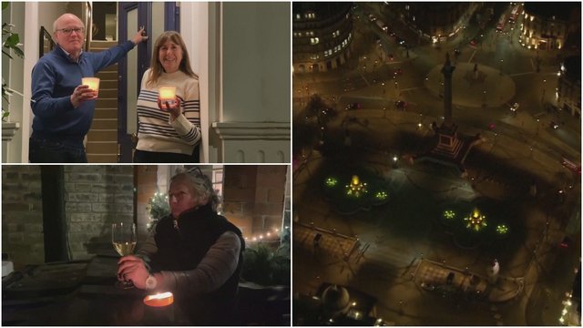 Britai minėjo karantino metines: žvakių šviesa pagerbė tuos, kurių gyvybes pasiglemžė COVID-19