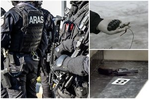 Privačiame garaže Kaune rastas neįprastai didelis ginklų ir sprogmenų arsenalas