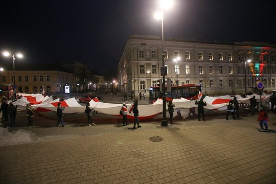  Vilniuje – Laisvės gynėjų dienos minėjimas: išreiškė palaikymą baltarusiams.<br> R.Danisevičiaus nuotr.